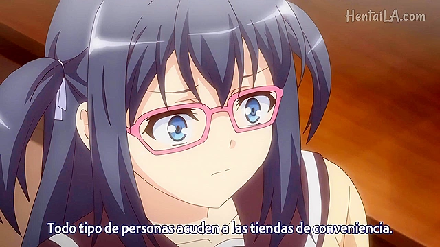 Anime babe caught shoplifting gets naughty with security guard