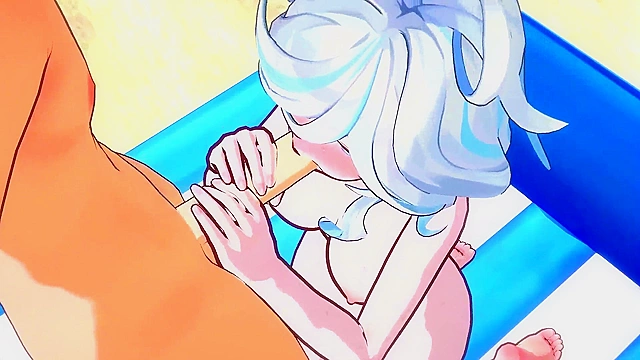 Furina's wild night with a desperate lover in Teyvat world action