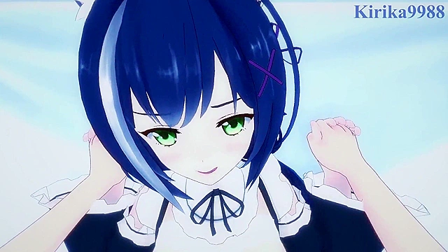 Intense love scenes with Karyl and Arisa from Princess Connect! Re –Dive hentai