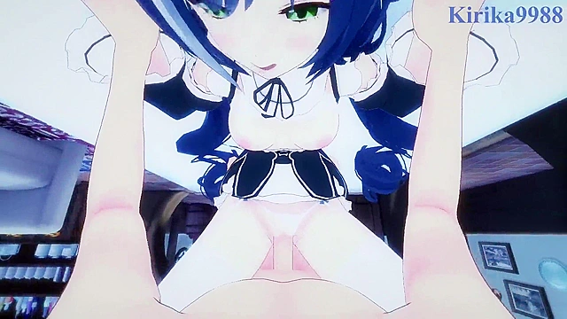 Intense love scenes with Karyl and Arisa from Princess Connect! Re –Dive hentai