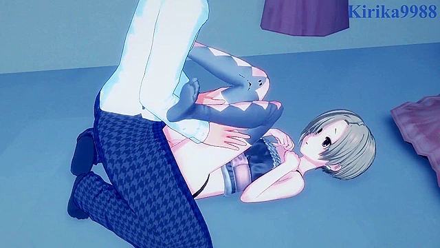 Intense idol action with Koume Shirasuka & Hinako Kita from Cinderella Girls series