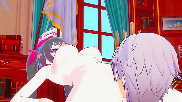 Sexy Sparkle gets pounded rough in this Honkai Star Rail game inspired clip