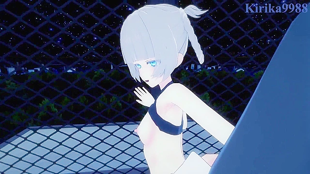 Intense night pleasure with Nazuna N usa from Yofukashi no Uta anime scene