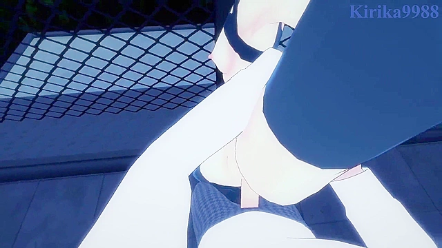 Intense night pleasure with Nazuna N usa from Yofukashi no Uta anime scene