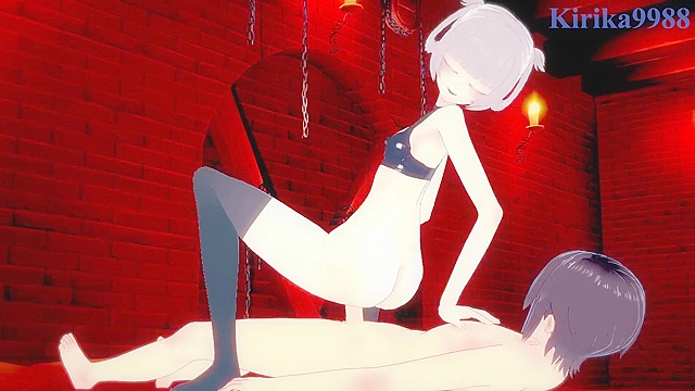 Intense night pleasure with Nazuna N usa from Yofukashi no Uta anime scene