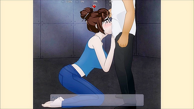 Mei from Overwatch gives a super deepthroat blowjob to her partner