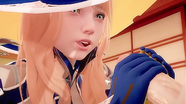 Lisa from Genshin Impact gets wild action in this hot 3D hentai animation video