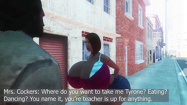 White MILF Teacher Screws Big Black Cock Outdoors 3D Hentai Video Showdown