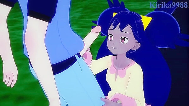 Intense Pokémon action with Iris and Erika going wild together