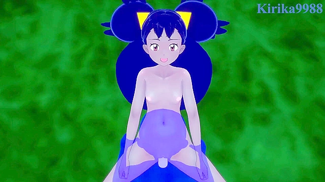 Intense Pokémon action with Iris and Erika going wild together