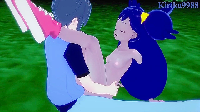 Intense Pokémon action with Iris and Erika going wild together