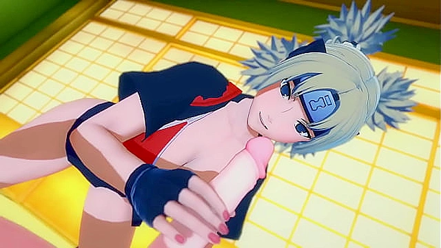 Temari from Naruto gets a hard creampie in this hot anime action scene