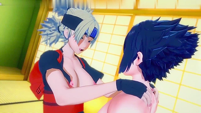 Temari from Naruto gets a hard creampie in this hot anime action scene