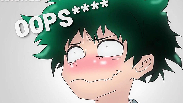 Hot college babe Midoria seduces young roommate Uraraka for a steamy shower scene