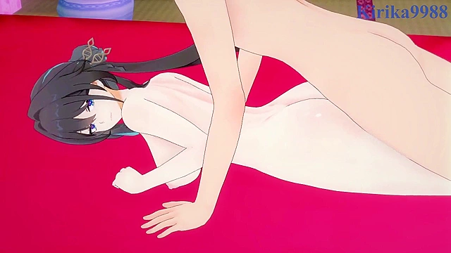 Intense scenes with Ruan Mei and Xueyi from Honkai Star Rail universe action