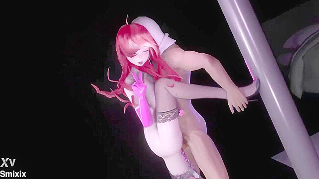 Red-haired Miku's hentai sex dance clip featuring vocaloids in steamy animation