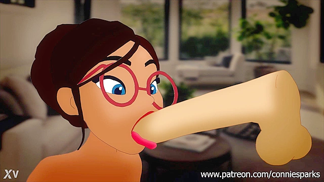 Anime Babe Gets Hardcore Facial by Geeky Glasses-Wearing Chick