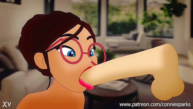 Anime Babe Gets Hardcore Facial by Geeky Glasses-Wearing Chick