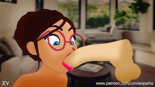 Anime Babe Gets Hardcore Facial by Geeky Glasses-Wearing Chick