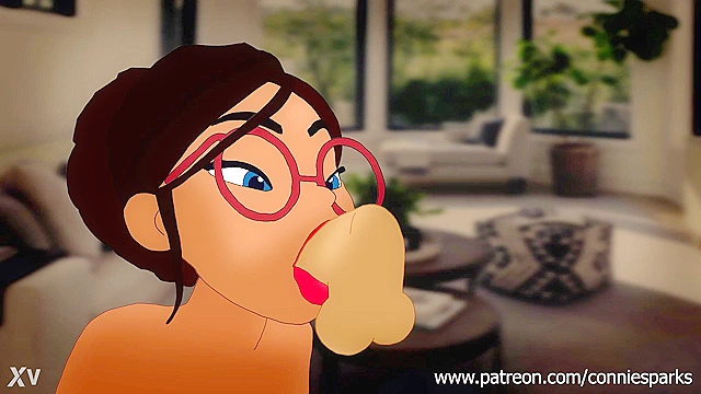 Anime Babe Gets Hardcore Facial by Geeky Glasses-Wearing Chick