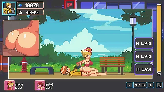 Perverted Game Play with Cloro & Lucky Delivery Guy Gets Naughty Action