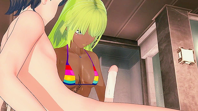 Ebony Babe Gets Hardcore 3D Action with Deep Ass Fucks