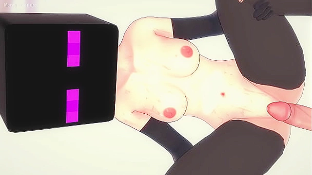 Sexy Enderman-Costume Girlfriend Screws Her Lover with Intense Passion