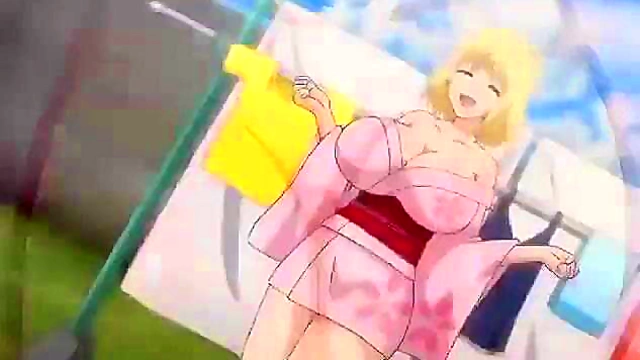 Blonde Anime Babe Gets Big Tits Fucked Hard By Japanese Dick