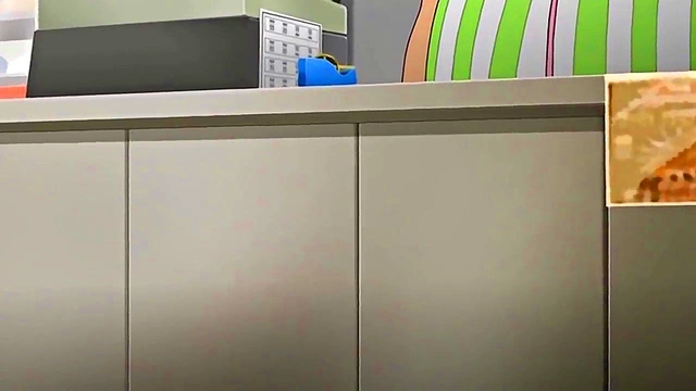 Seductive Hentai Work Babe Sucks Cock Deep For A Hot Cuming Session