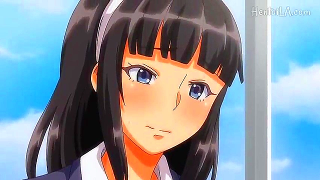 Cute Anime Babe Sucks Big Dick & Gets Anal Creampie In Cowgirl Style