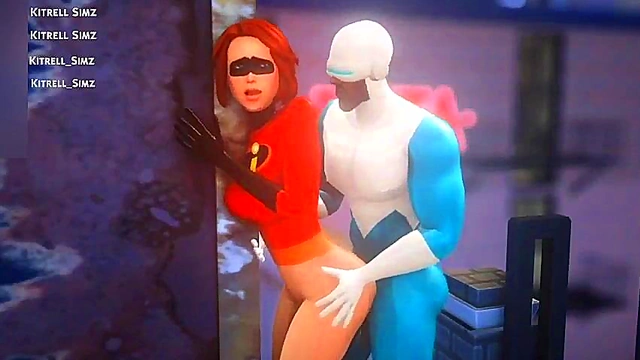 Curvy Elastigirl Helen Parr Gets Big Anal Sex & Cum Inside Her Ass!