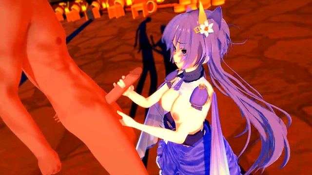 Hot Anime Teen Gets Handjob & Ass Humped For Gushing Cumshot Orgasm!