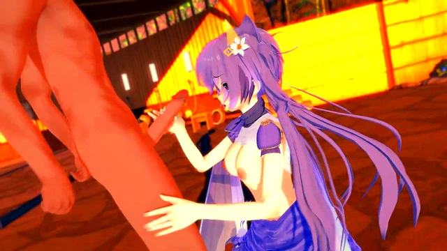 Hot Anime Teen Gets Handjob & Ass Humped For Gushing Cumshot Orgasm!