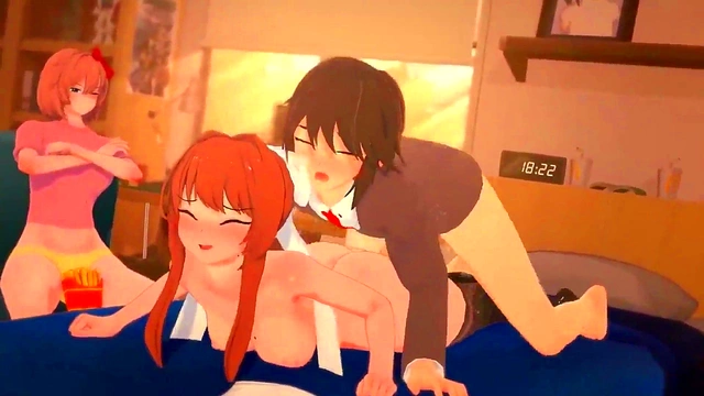 Huge Tits Anna Anon Gets Double Penetration in Cowgirl & Missionary for Hot Cumsession