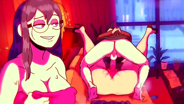 Big-Tits Anime Girls Suck Big-Cock Together for Facial Cumshots & Threesome Orgy Fun