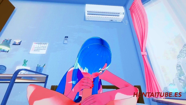 Eliza Cosplays Anime Babe Gives BlowJob & HandJob till Facial Cumshot Fantasy