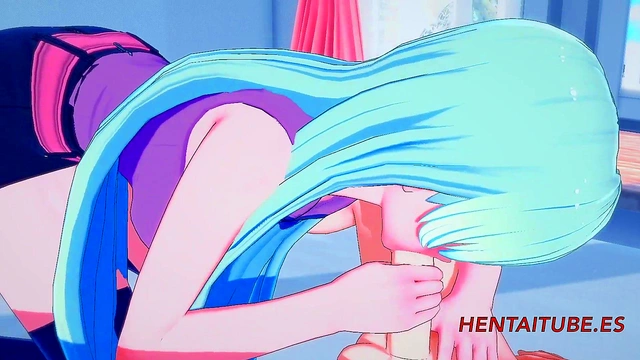 Eliza Cosplays Anime Babe Gives BlowJob & HandJob till Facial Cumshot Fantasy