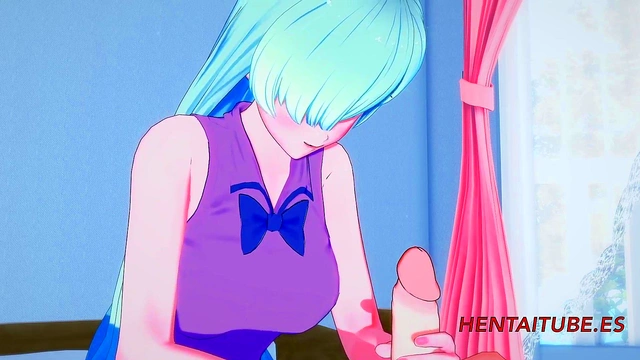 Eliza Cosplays Anime Babe Gives BlowJob & HandJob till Facial Cumshot Fantasy