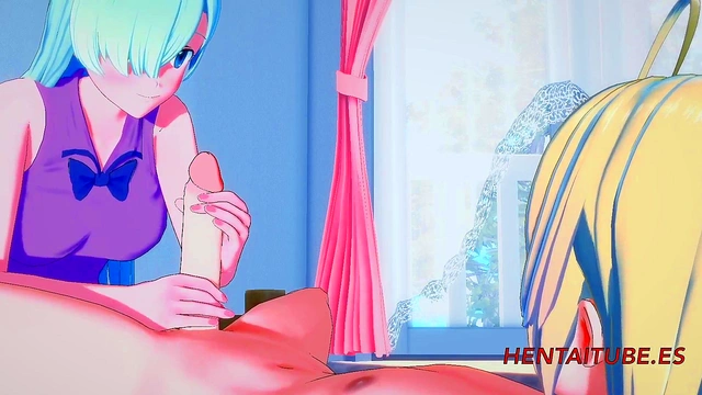 Eliza Cosplays Anime Babe Gives BlowJob & HandJob till Facial Cumshot Fantasy