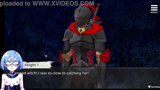 Busty Anime Witch Traps Guy for Ecchi Sex Game Night