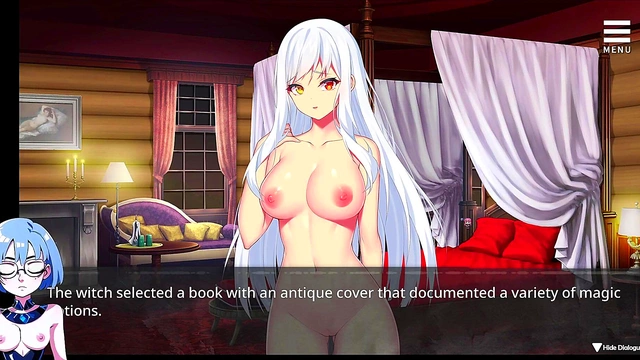 Busty Anime Witch Traps Guy for Ecchi Sex Game Night