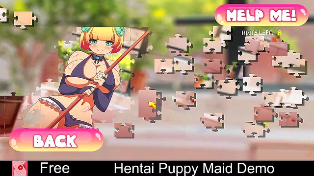 Succubus Anime Game Seducing Player for Erotic Visual Novel Puzzle Fun