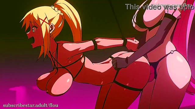 Darkness Konosuba Yuri Lesbian Anal Sex With Toys & PawG Orgasms for Anime Fans