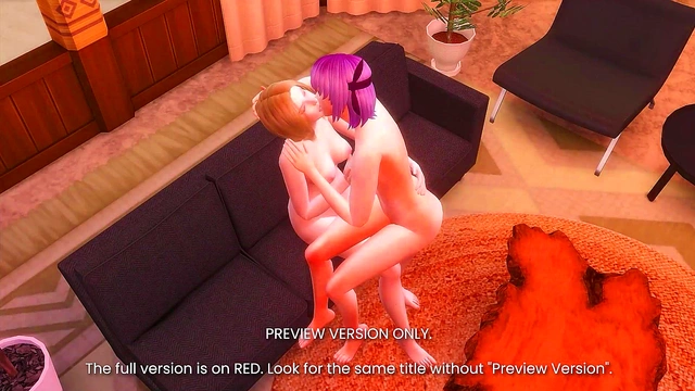 Sizzling DOA Ayane Sapphic Love Story Simlish DZIRE's Steamy Machinima Action