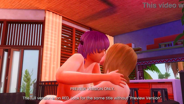 Sizzling DOA Ayane Sapphic Love Story Simlish DZIRE's Steamy Machinima Action