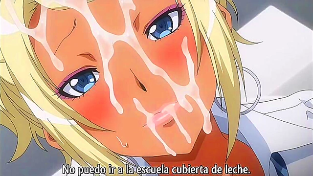 Big-Breasted Blonde in Hentai Gives Hot Blowjob & Gets Ass Fucked