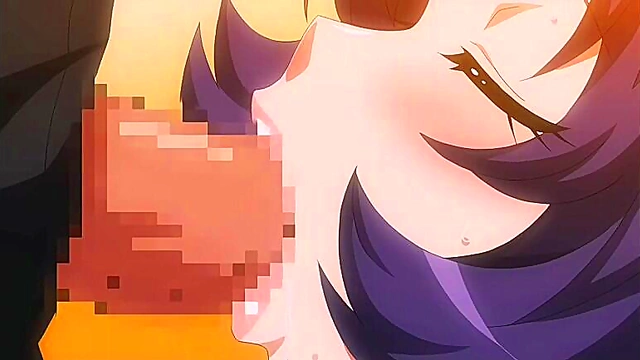 Big-Breasted Blonde in Hentai Gives Hot Blowjob & Gets Ass Fucked