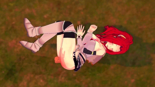 Redhead Babe Malty S Gets Hardcore Pussy Fucking Outdoors for Big-Tit Blowjob Cumsession