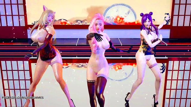 Blonde Teen Babe Dances Seductively for Steamy MMD Lol Cosplay 3D Porn Thrills