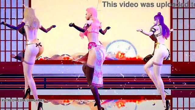 Blonde Teen Babe Dances Seductively for Steamy MMD Lol Cosplay 3D Porn Thrills